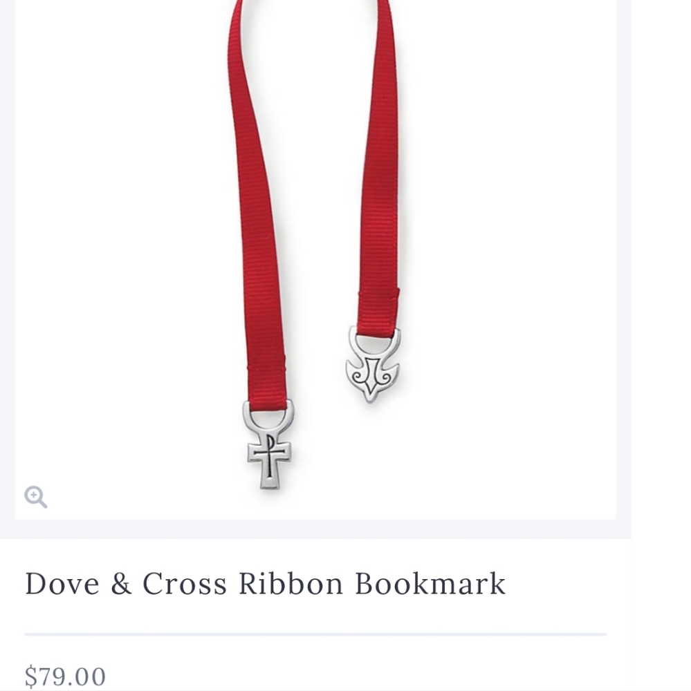 James Avery dove and cross bookmark